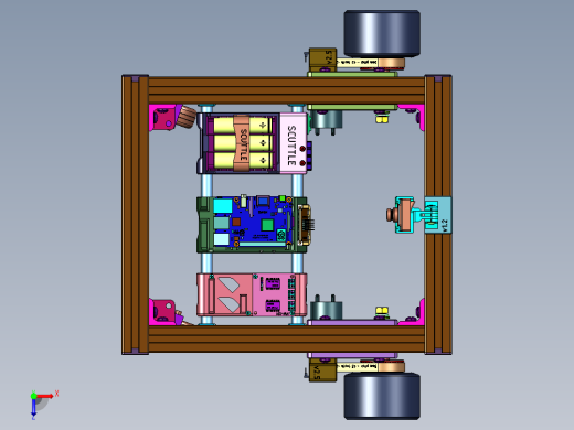 双驱动的视觉导引AGV原型车俯视缩略图
