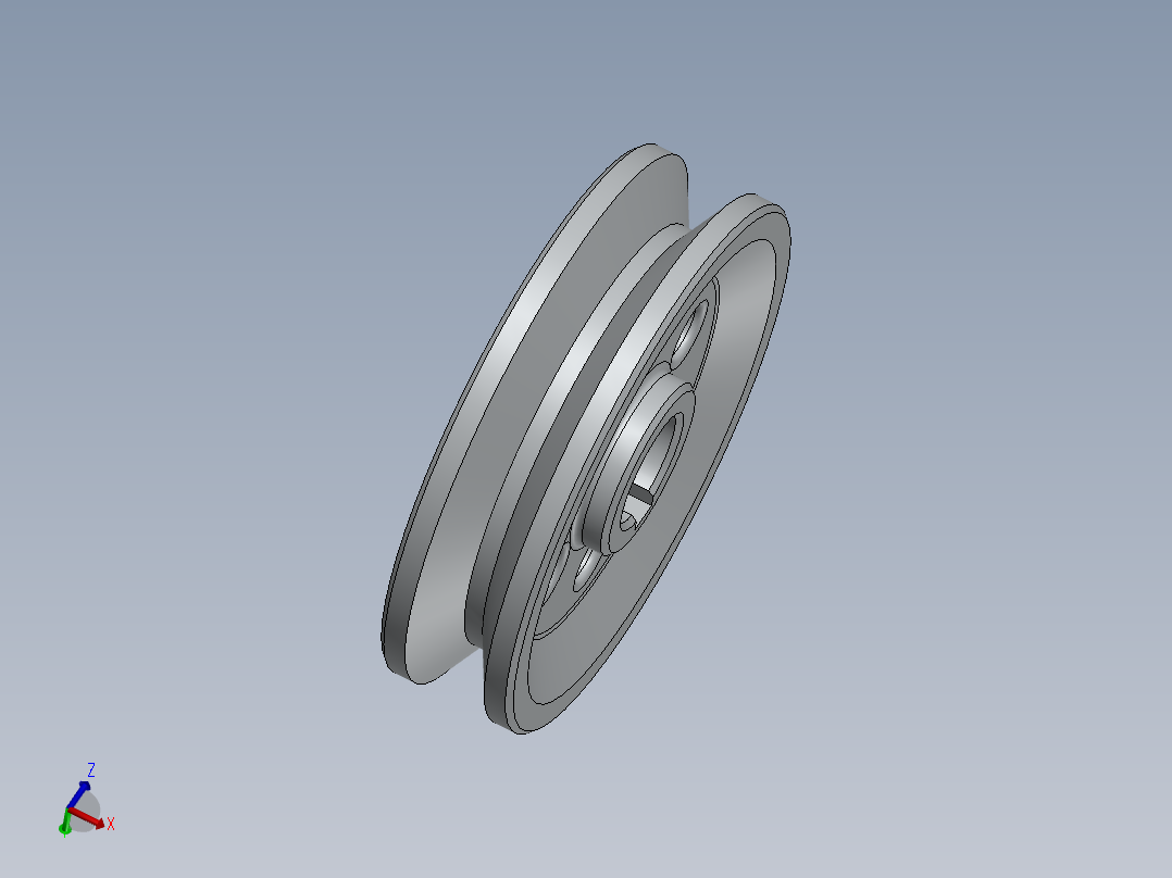 V型皮带轮-2--sw三维 3d模型设计图