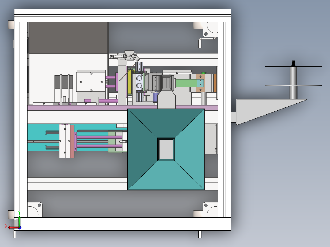 茶叶包装机的设计后视图