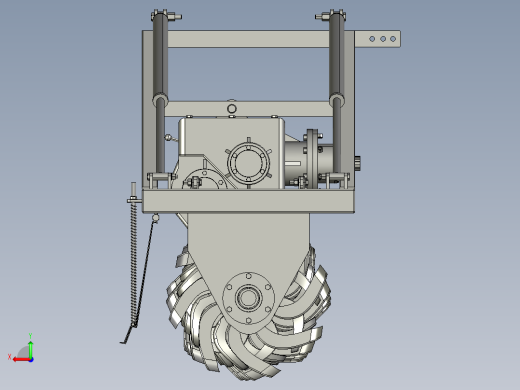 农业旋耕机3D数模图纸 STP格式后视缩略图