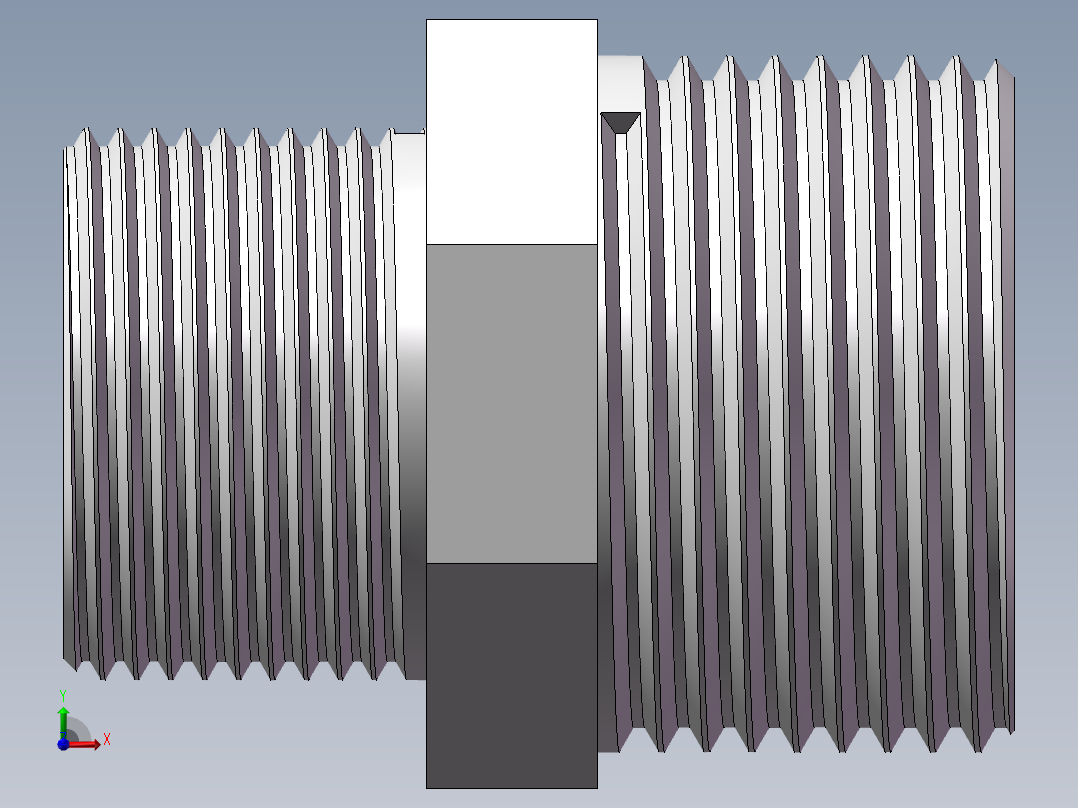 对丝-六角异径 DN25-DN20前视图