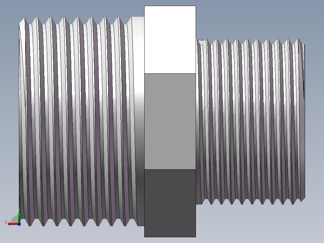 对丝-六角异径 DN25-DN20后视图