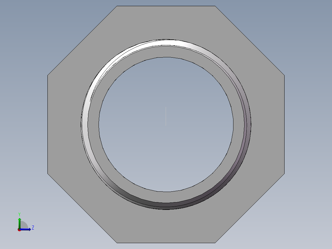 对丝-六角异径 DN25-DN20左视图