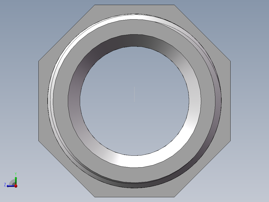对丝-六角异径 DN25-DN20右视图
