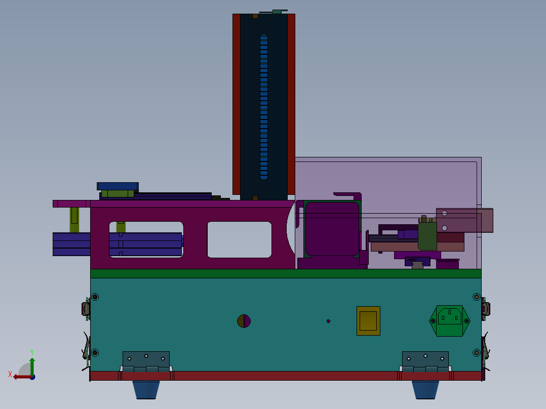 电子元件自动上料机后视图