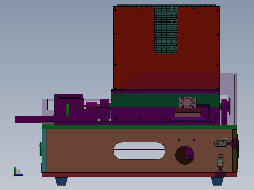 电子元件自动上料机左视图