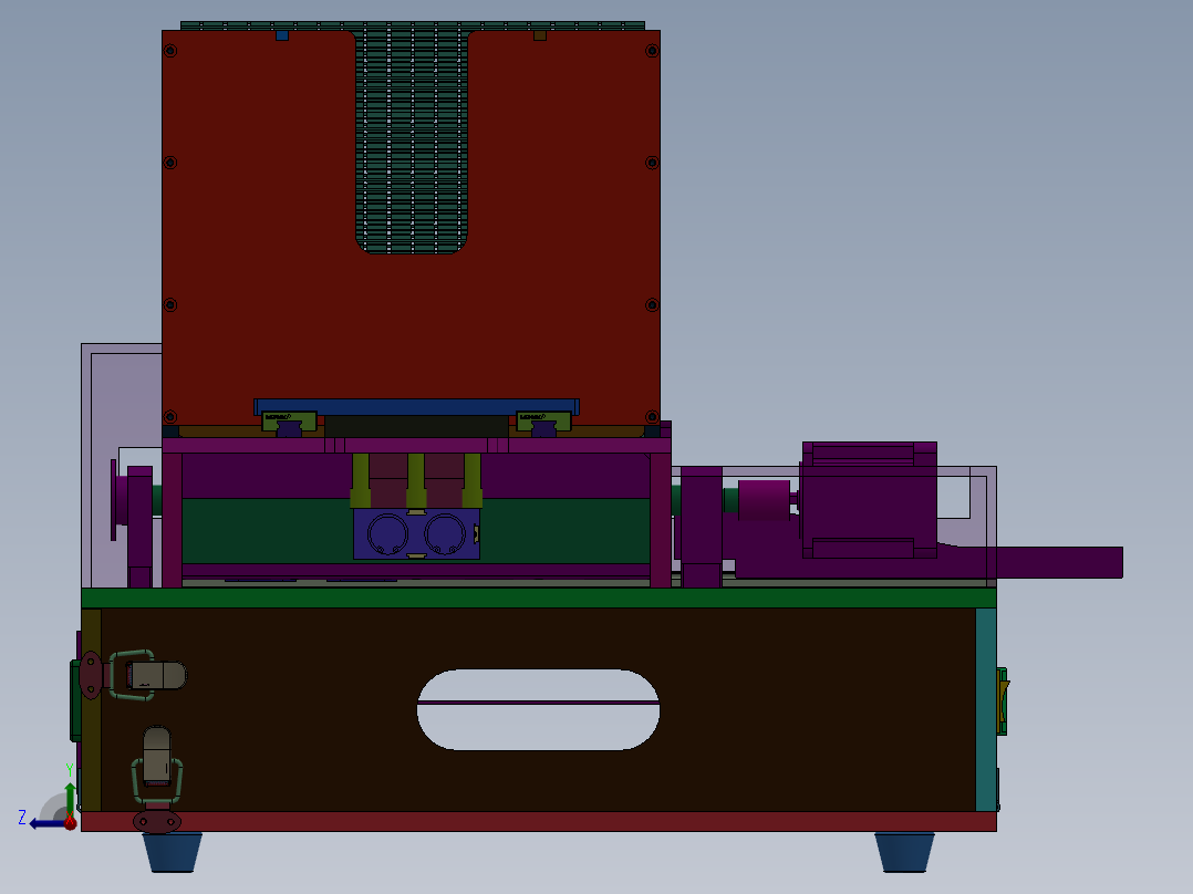 电子元件自动上料机右视图