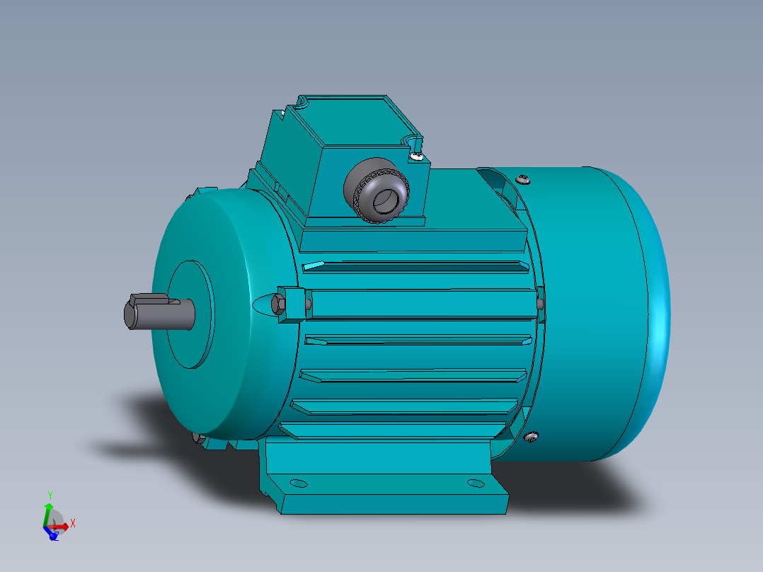 三相异步电机solidworks模型主视图