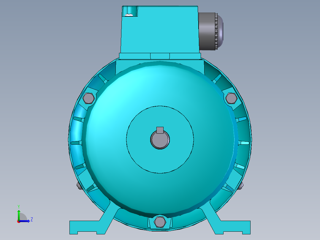 三相异步电机solidworks模型左视图