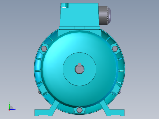 三相异步电机solidworks模型左视缩略图