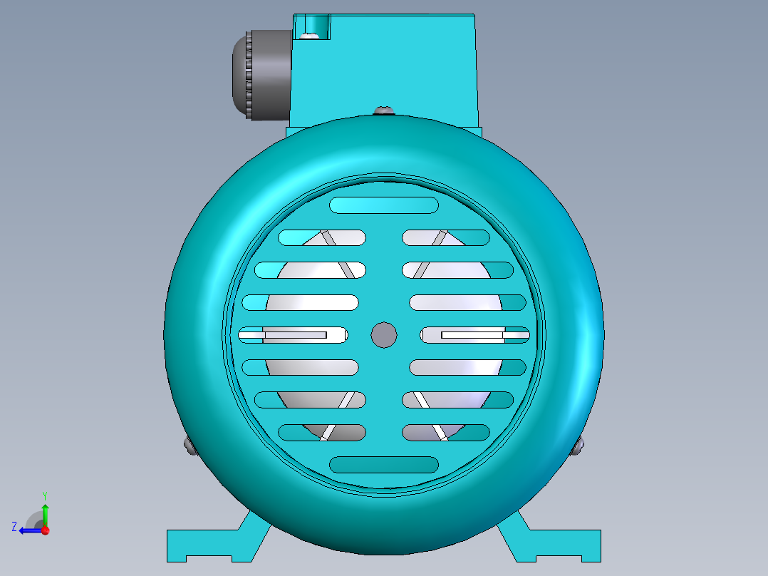 三相异步电机solidworks模型右视图