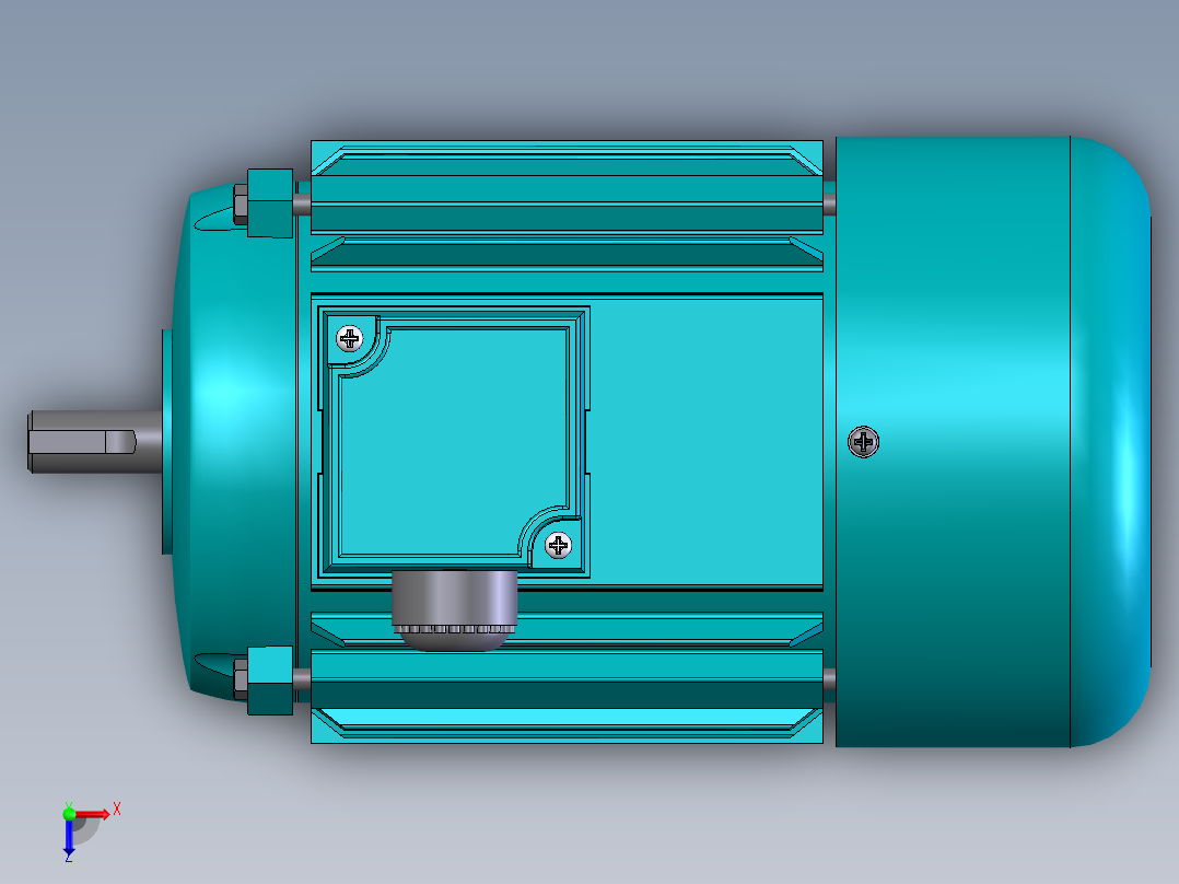 三相异步电机solidworks模型俯视图