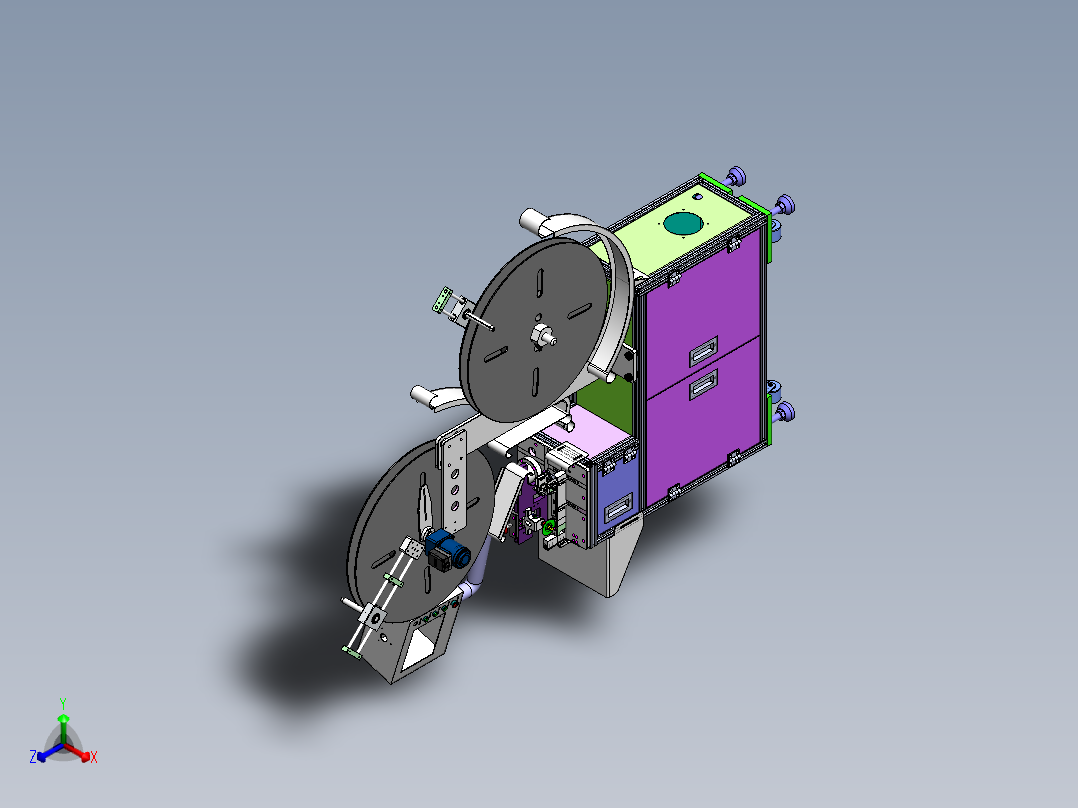 自动四联裁切机sw17可编辑正等轴测图