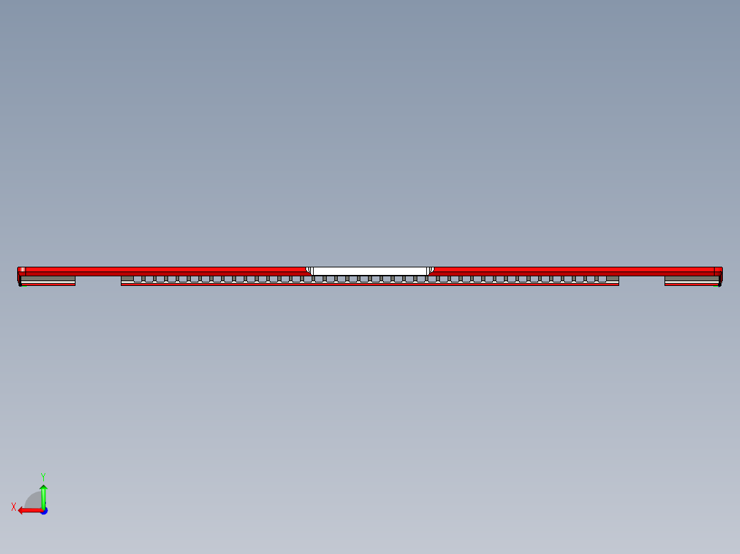 冲压薄铝板电脑键盘外壳铣外形+内腔避位程序模型后视图