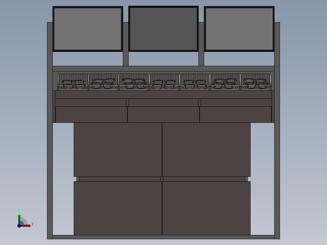 眼镜显示装置前视图
