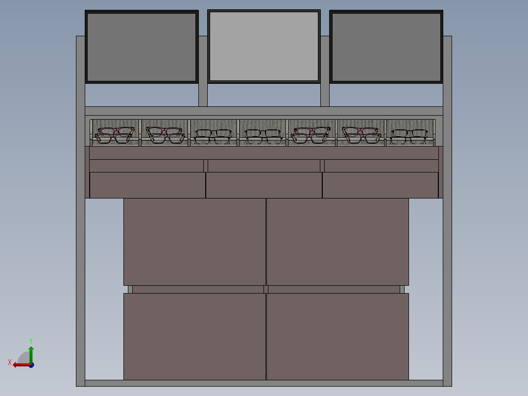 眼镜显示装置后视图