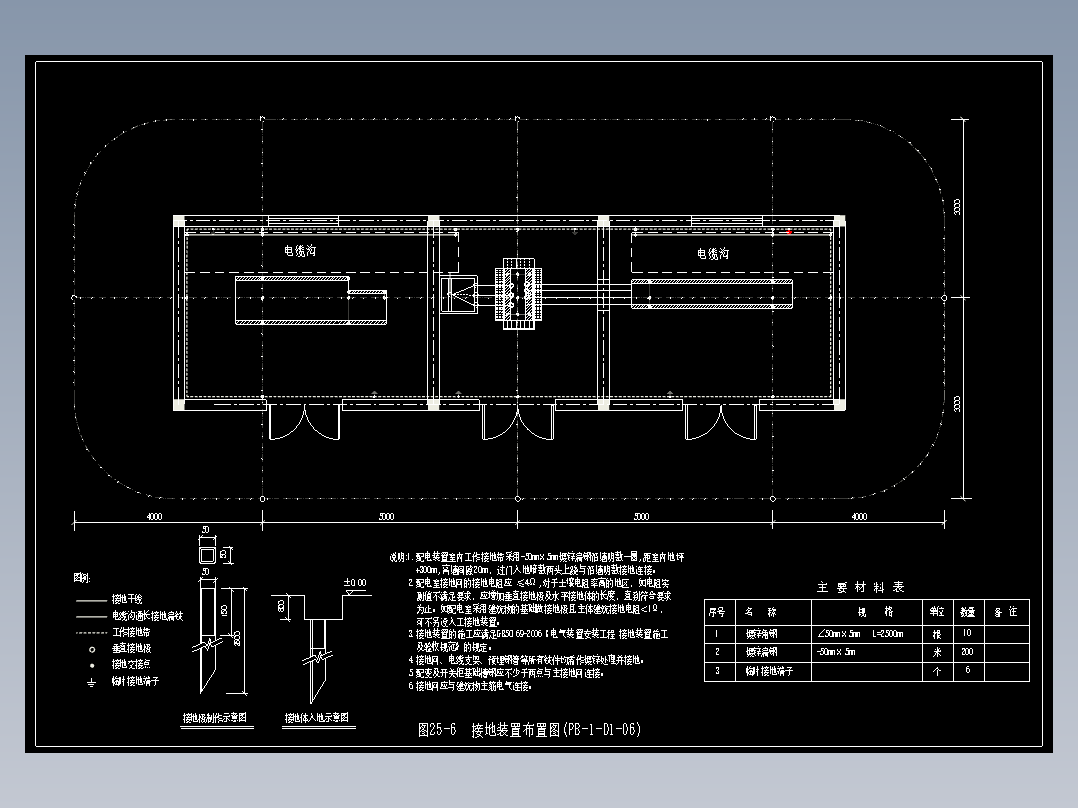 图25-6  接地装置布置图(PB-1-D1-06)