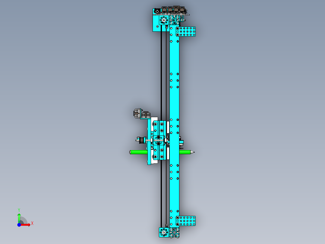 XY平面绘图仪（UG设计）前视图