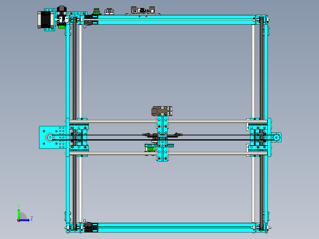 XY平面绘图仪（UG设计）左视图