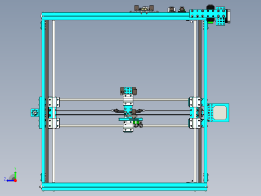 XY平面绘图仪（UG设计）右视缩略图