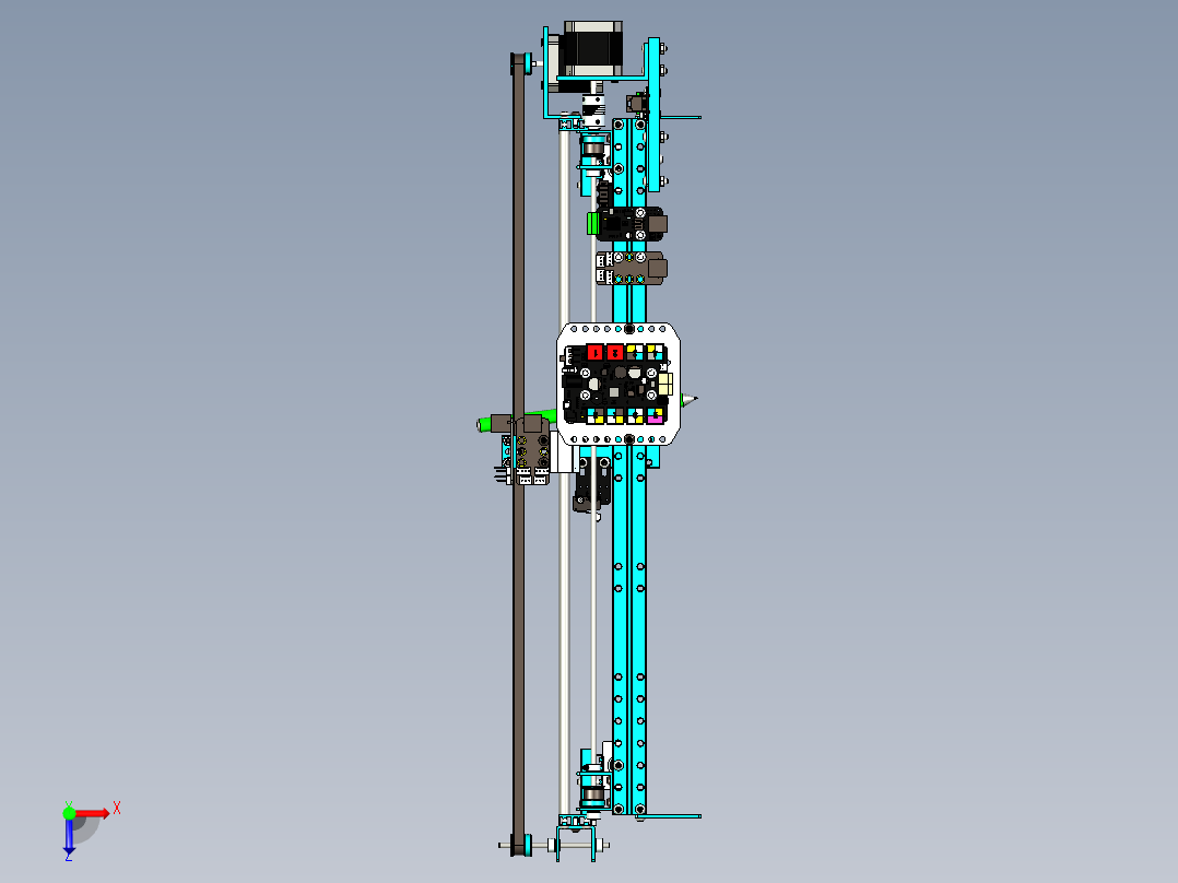 XY平面绘图仪（UG设计）俯视图