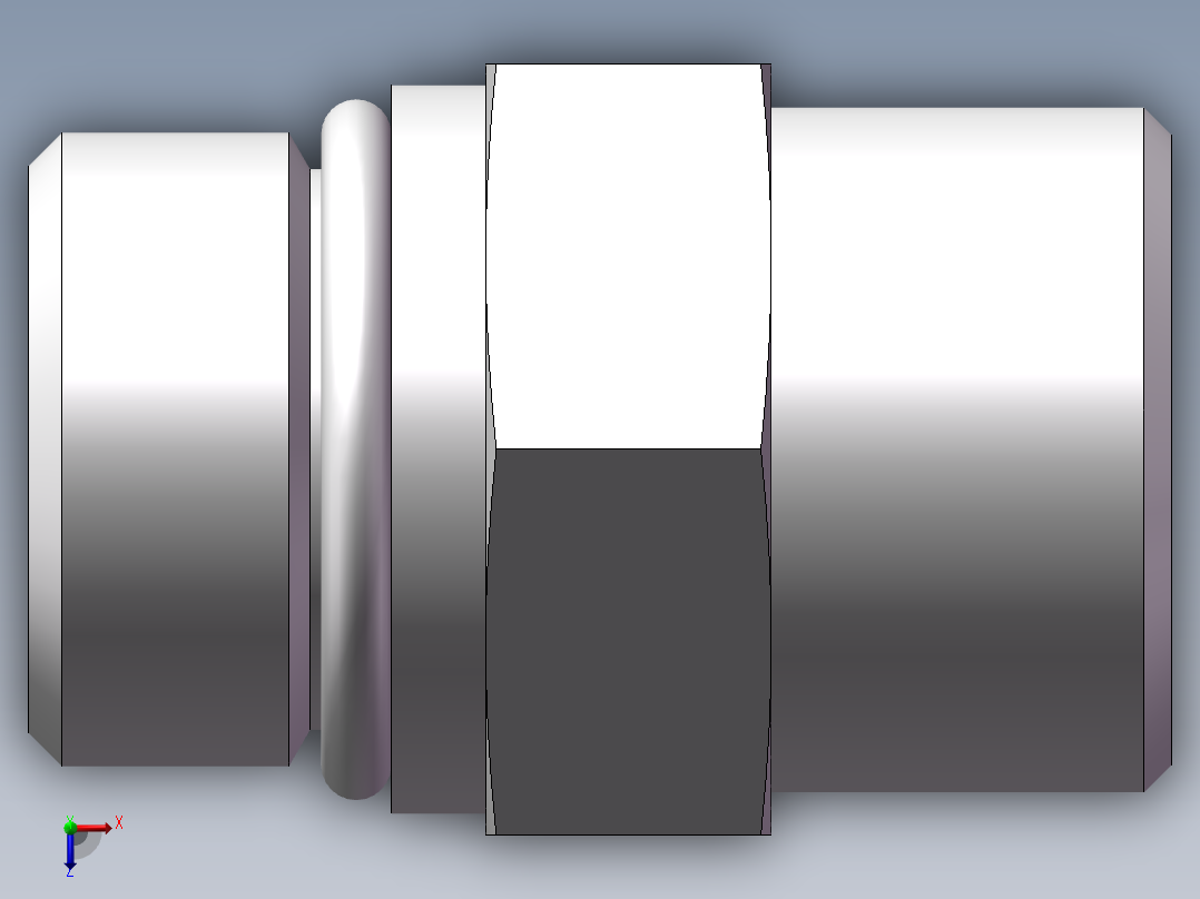 美制O圈密封接头、1DO-24-10俯视图