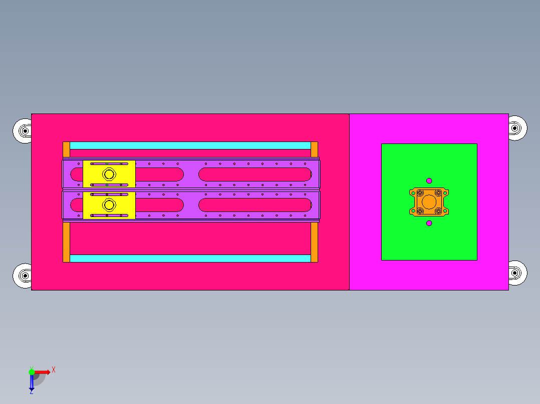 搅拌压粉机俯视图