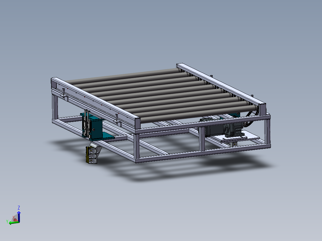 1.23米1.67米动力滚筒输送机构