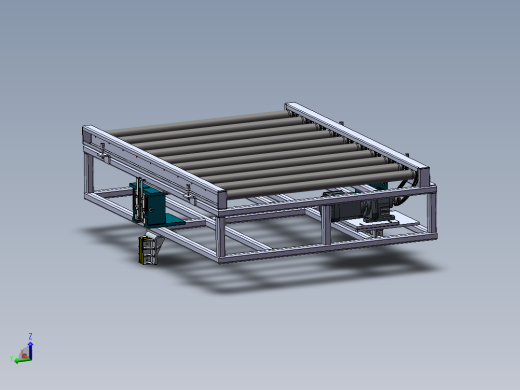 1.23米1.67米动力滚筒输送机构