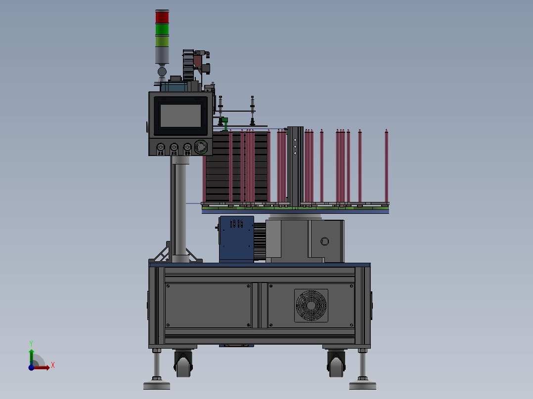 转盘式供料机构前视图