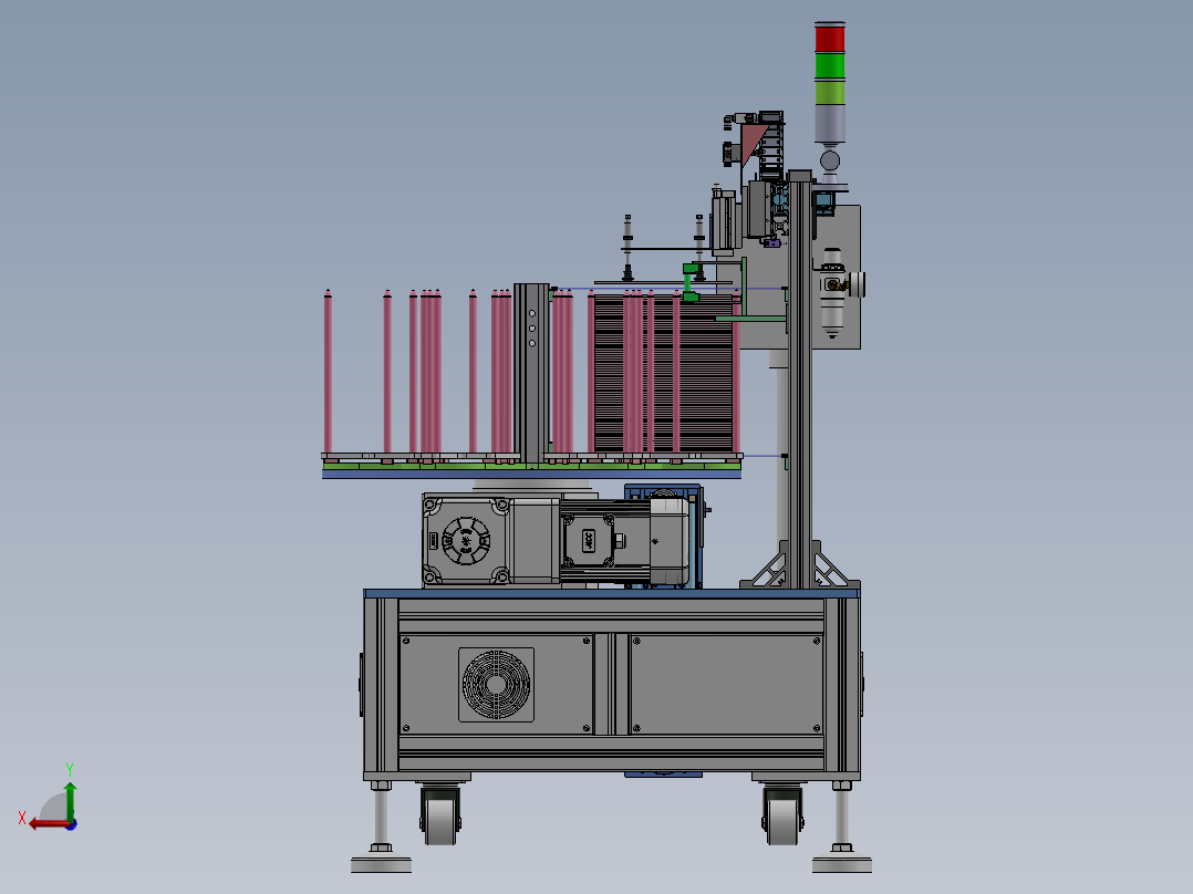 转盘式供料机构后视图