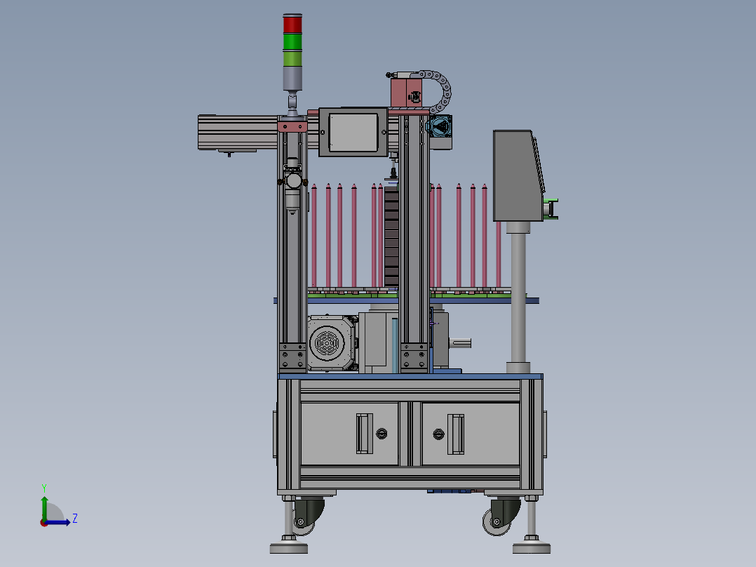 转盘式供料机构左视图