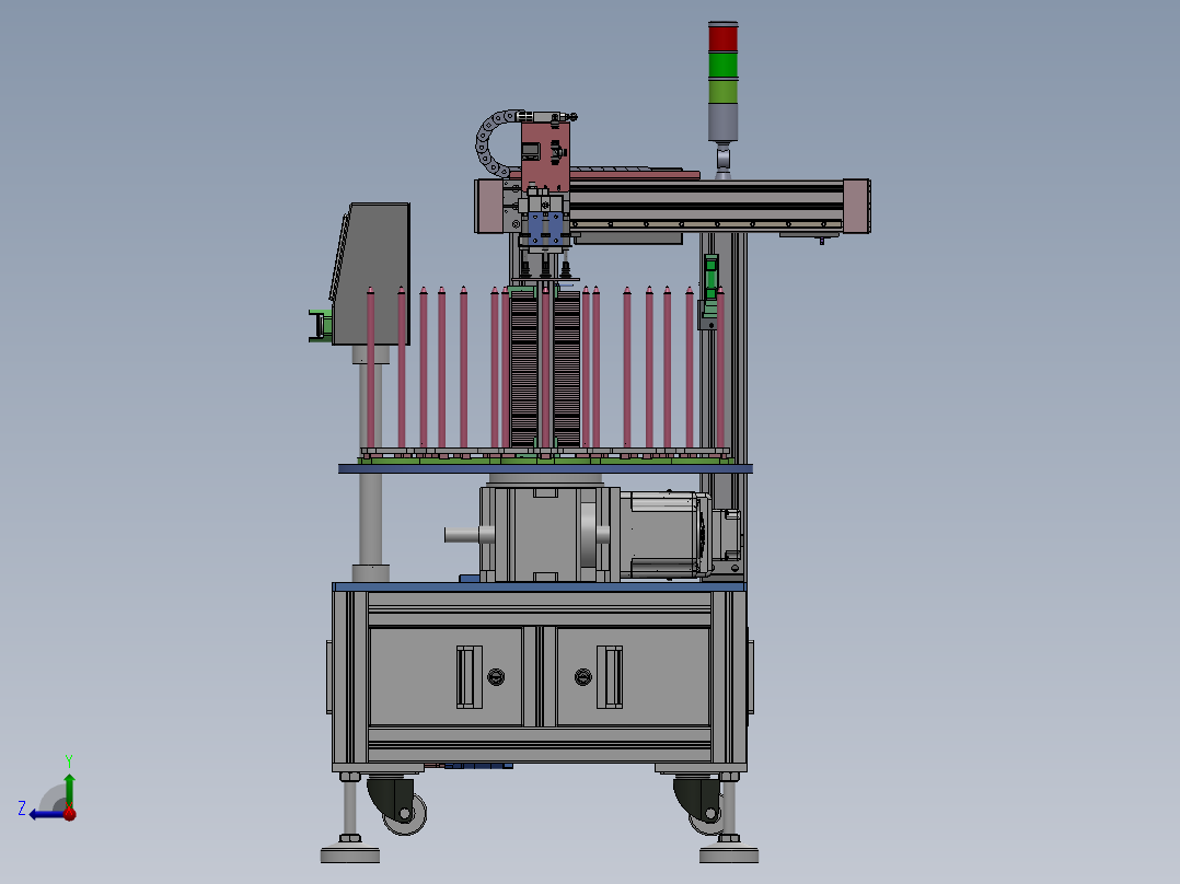 转盘式供料机构右视图