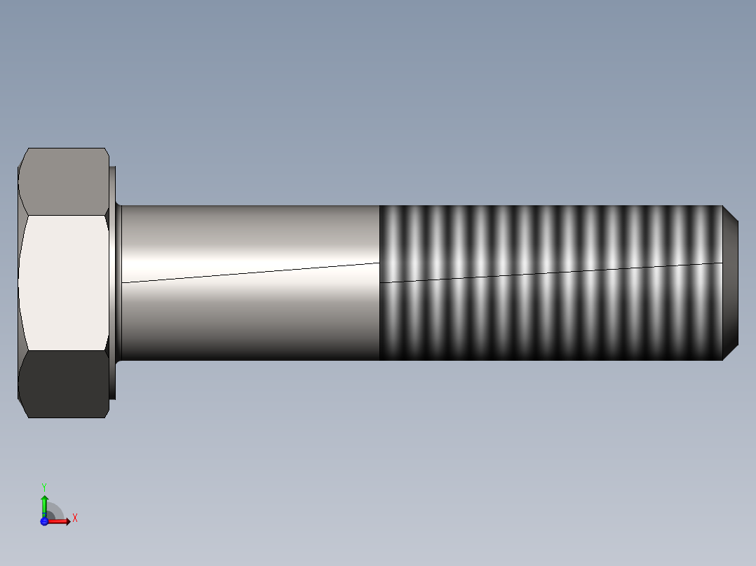 GB／T5780-2000六角头螺栓C级M20×80前视图