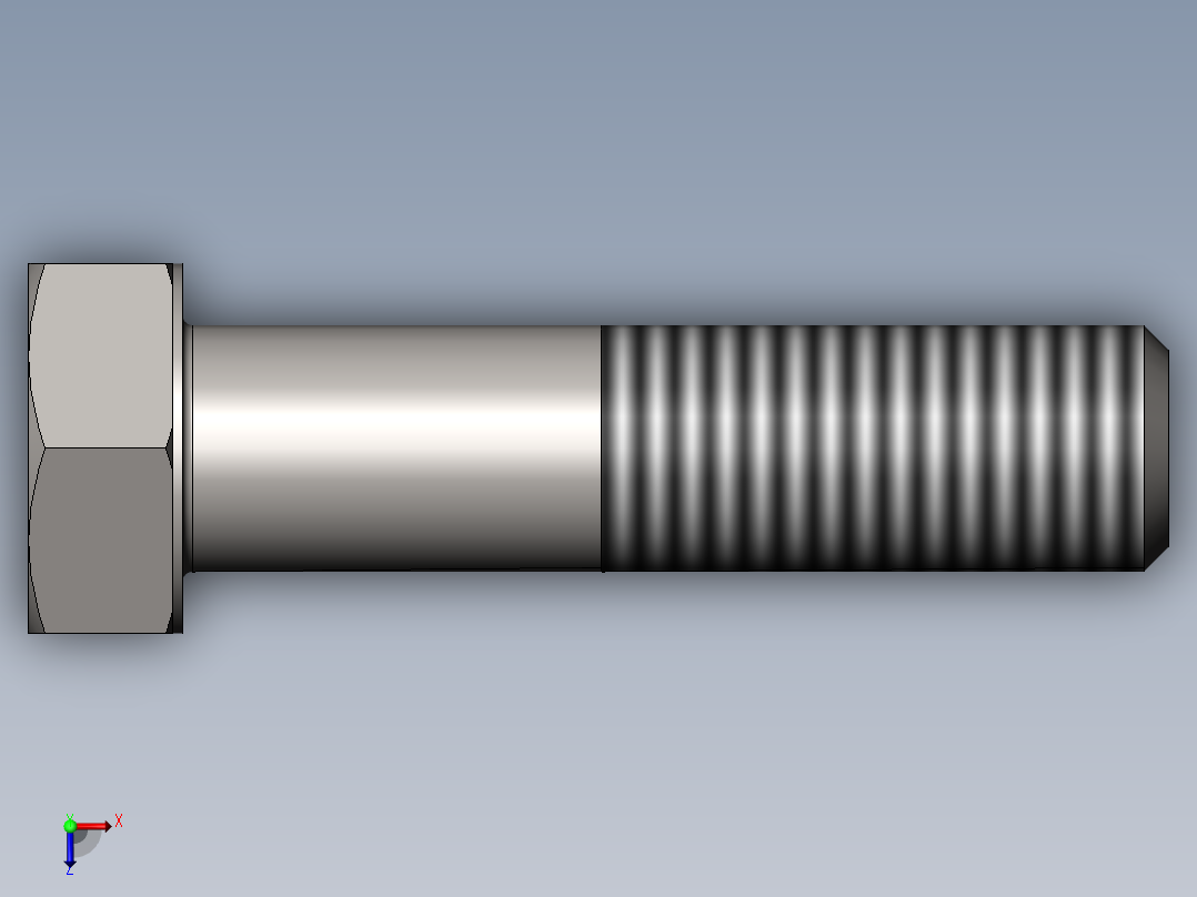 GB／T5780-2000六角头螺栓C级M20×80俯视图