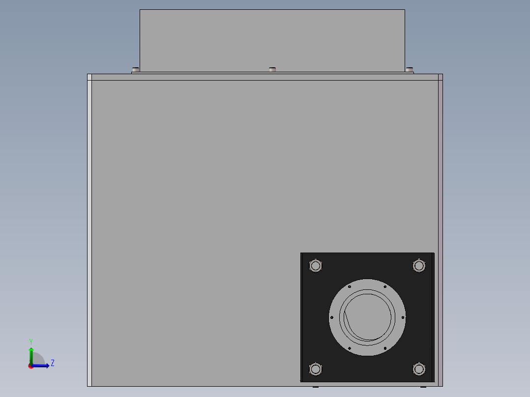 微型浮游体搭载及弹射装配体左视图
