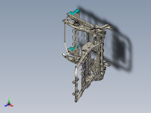 汽车座椅框架详细3D图纸
