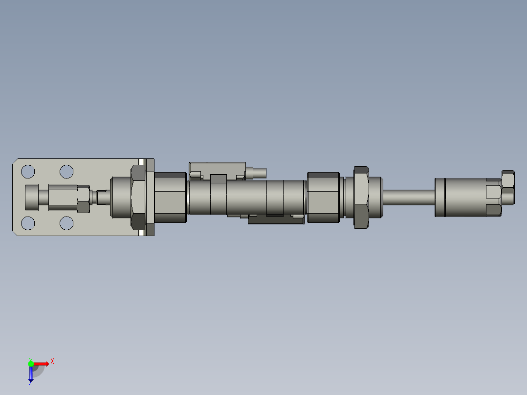 循环气缸机构S俯视图