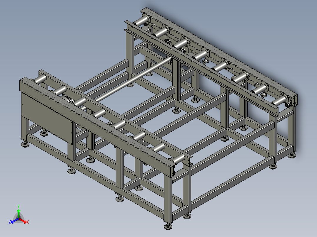 钢板预处理线送进辊道