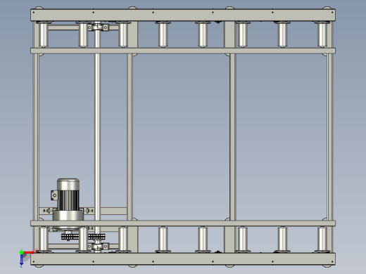 钢板预处理线送进辊道俯视缩略图