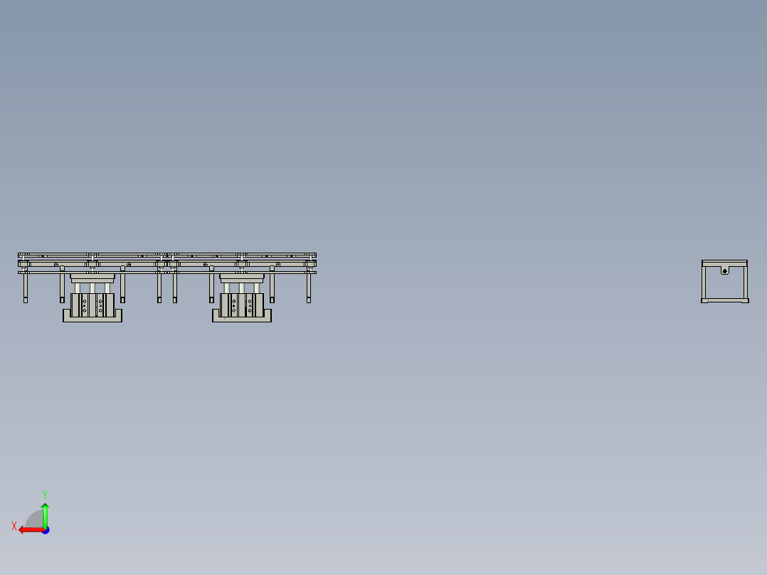 全自动铜膜天线切割检测自动化生产线S2d01-012底膜真空吸附平台后视图