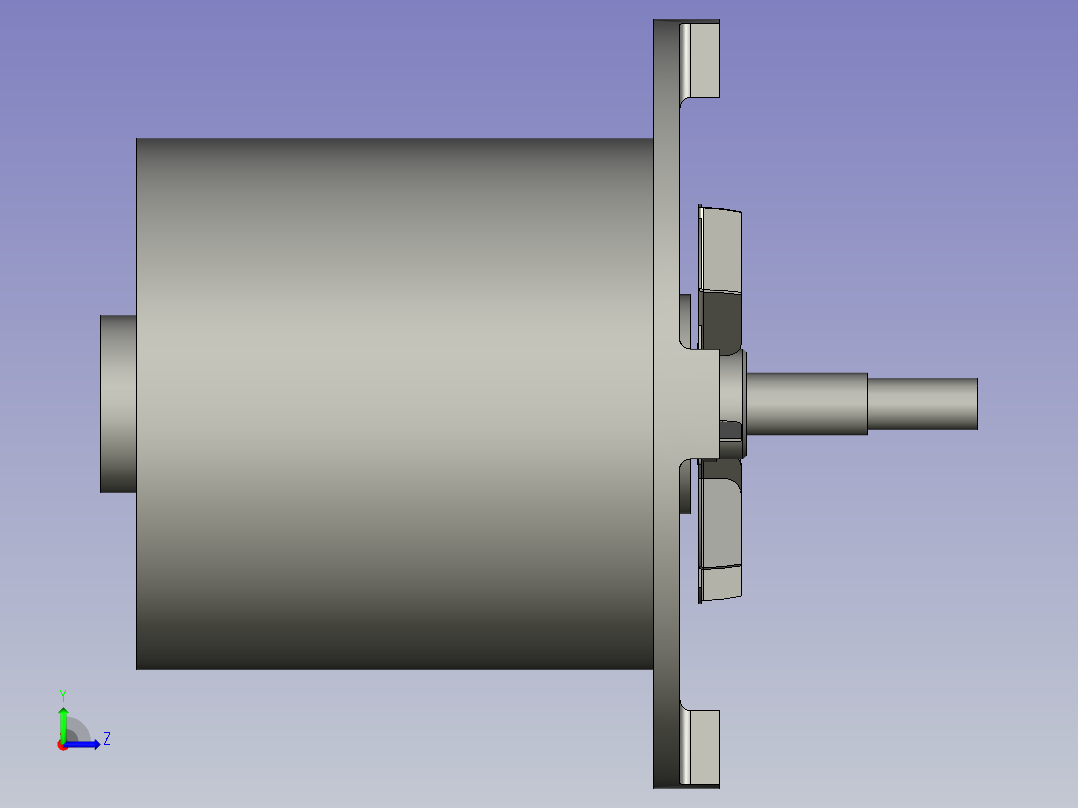 马达散热风叶组合左视图