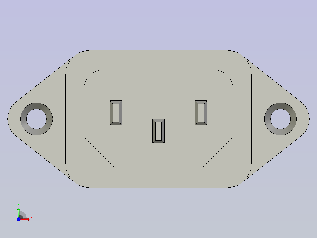 电源插座15A-250V_LECI_DB-14前视图