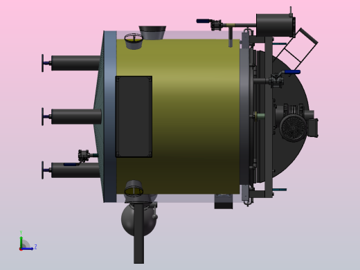 A12 250升容量搅拌罐模型左视缩略图