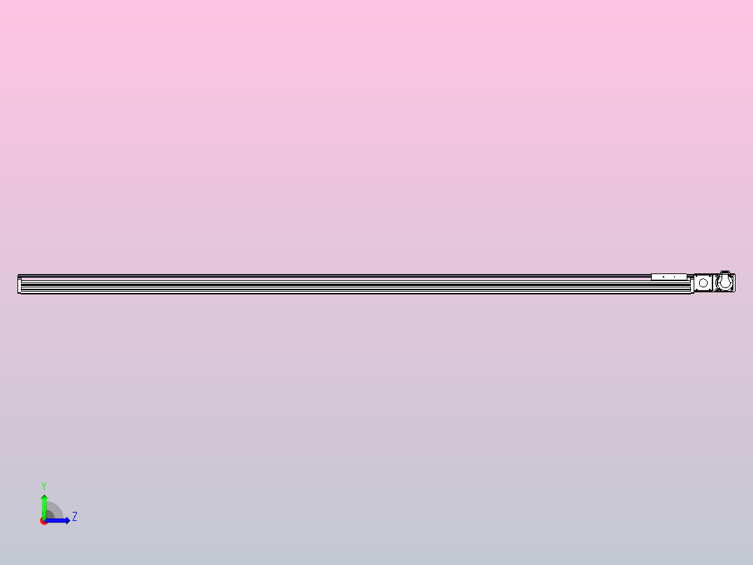 皮带直线轴半封闭可选导轨TPA-HNB-120D-110-L2250-MR-C-P40-N3左视图