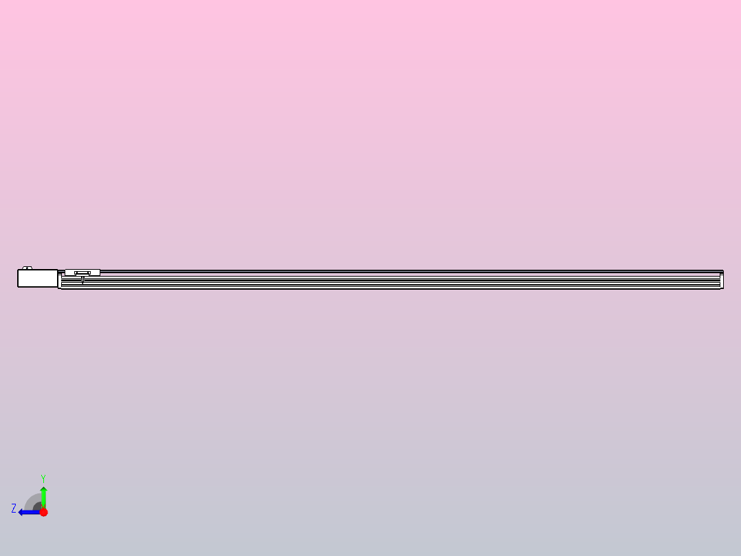 皮带直线轴半封闭可选导轨TPA-HNB-120D-110-L2250-MR-C-P40-N3右视图