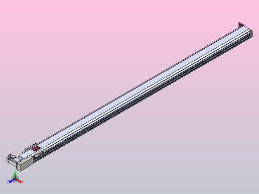 皮带直线轴半封闭可选导轨TPA-HNB-120D-110-L2250-MR-C-P40-N3正等轴测缩略图