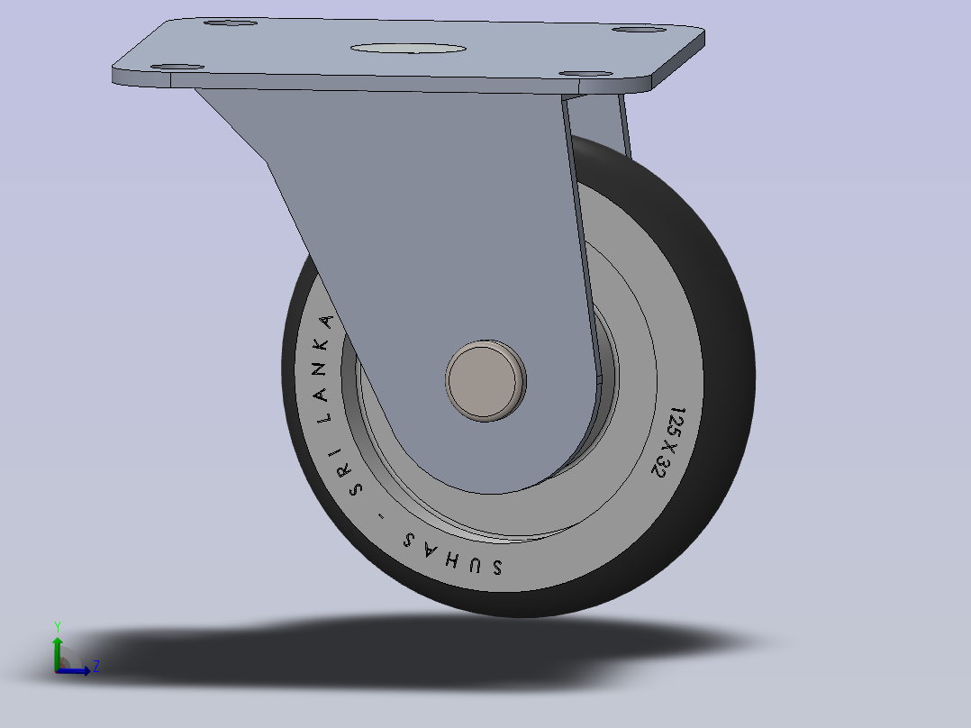 A0004925-125X32 转向轮 _ Suhas 品牌主视图