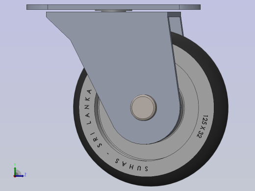 A0004925-125X32 转向轮 _ Suhas 品牌左视缩略图