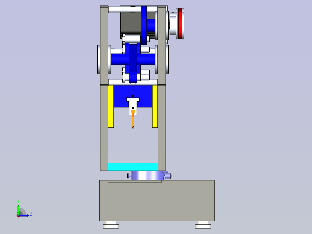 巧克力自动切割成型机设计左视图